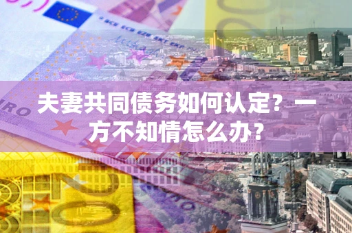 北京夫妻共同债务如何认定？一方不知情怎么办？