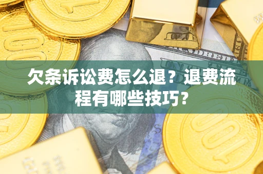 北京欠条诉讼费怎么退？退费流程有哪些技巧？