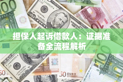 北京担保人起诉借款人：证据准备全流程解析