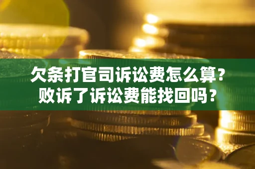 北京欠条打官司诉讼费怎么算？败诉了诉讼费能找回吗？